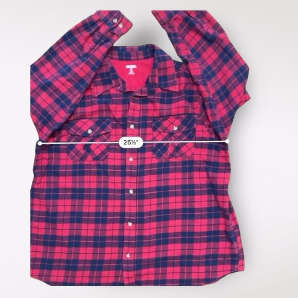 King Size Rich Burgundy Plaid Flannel Size 2XL Tall - Picture 4 of 8